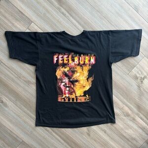 Vtg 90s WWF Kane “Feel The Burn” Men’s Short Sleeve Shirt Wrestling WF WWE